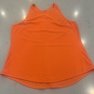Lululemon Base Pace Ribbed Racerback Tank Top, Orange Soda, size 10